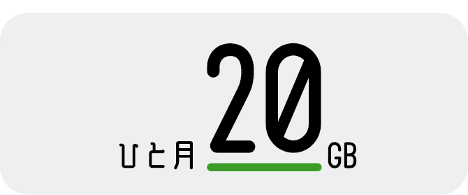 ひと月あたり20GB