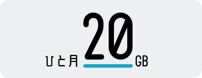 ひと月あたり20GB